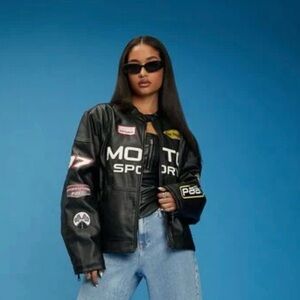 🏁 Faux Leather Moto Sport Jacket 🏁